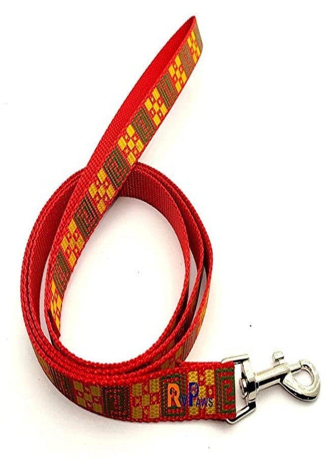 Pups&Pets طقم سرج ومقود قابل للتعديل من النايلون الناعم المطبوع من Pups&Pets، مناسب للجراء والقطط والقطط الصغيرة - (15 مم، أحمر) صغير - Image 3